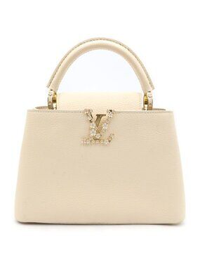 Louis Vuitton Capucines BB Flower Logo 2-Way Shoulder Bag Light Pink Leather